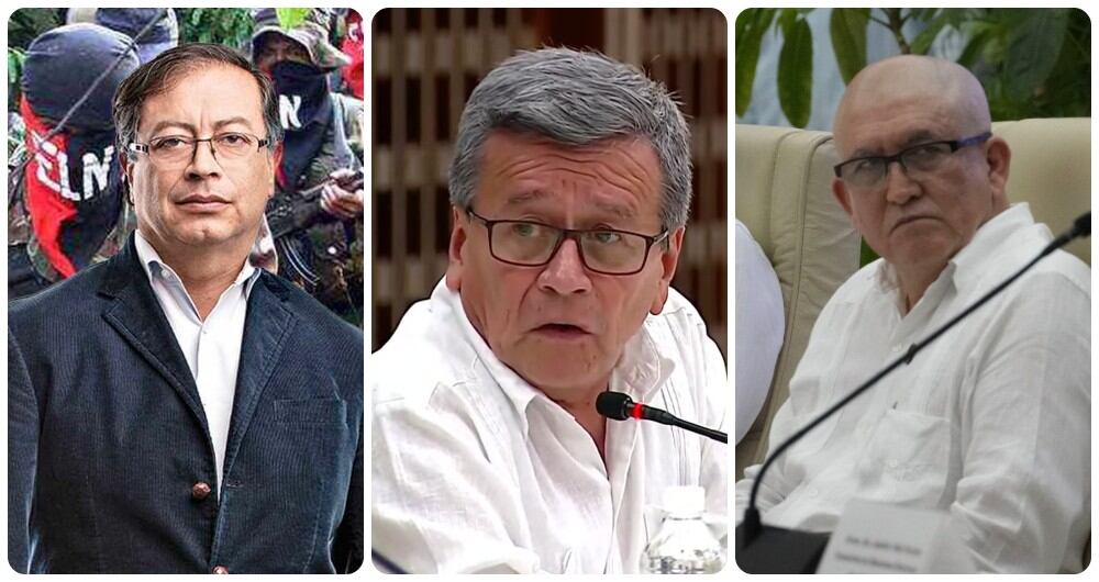 Gustavo Petro, Pablo Beltrán, Antonio García.