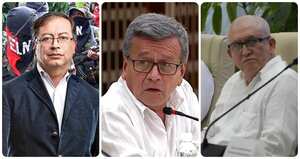 Gustavo Petro, Pablo Beltrán, Antonio García.