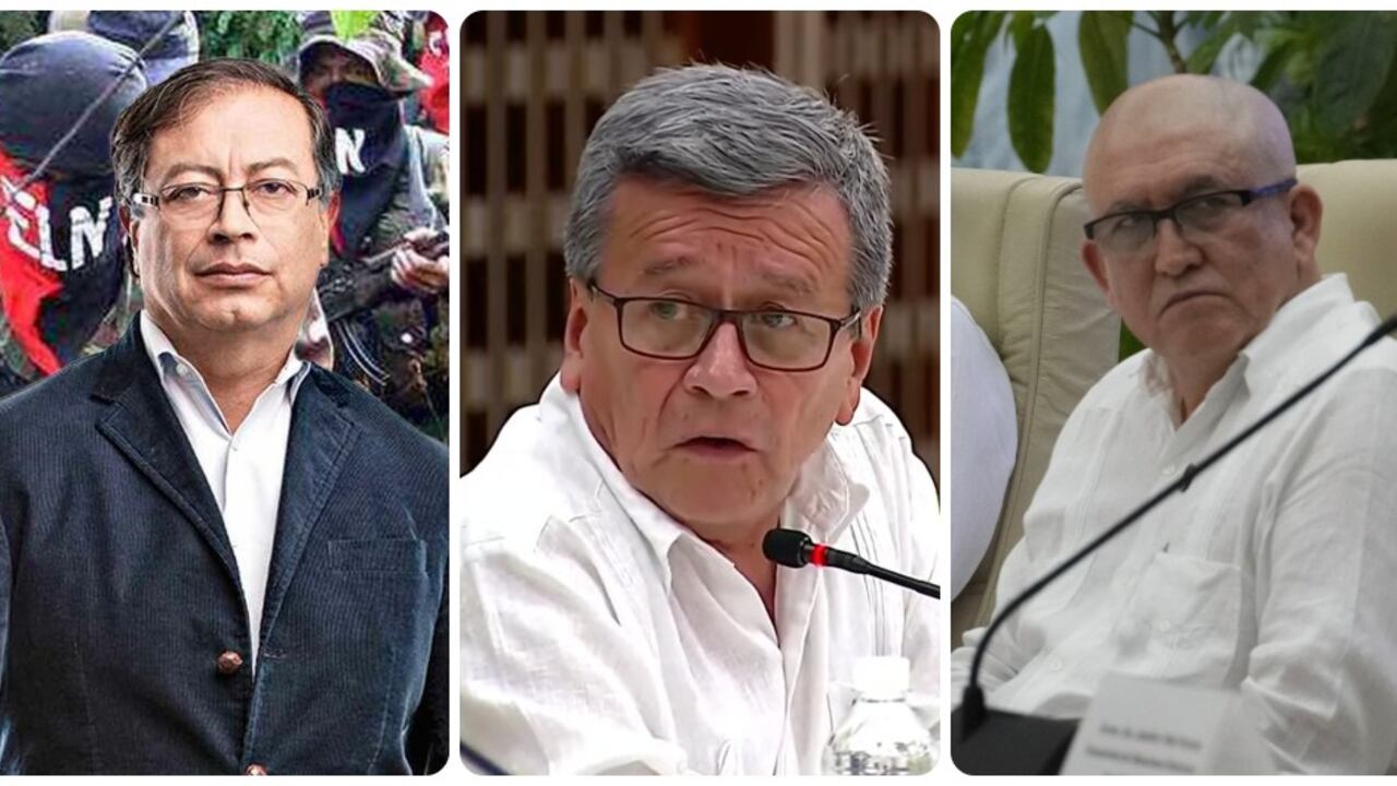 Gustavo Petro, Pablo Beltrán y Antonio García.
