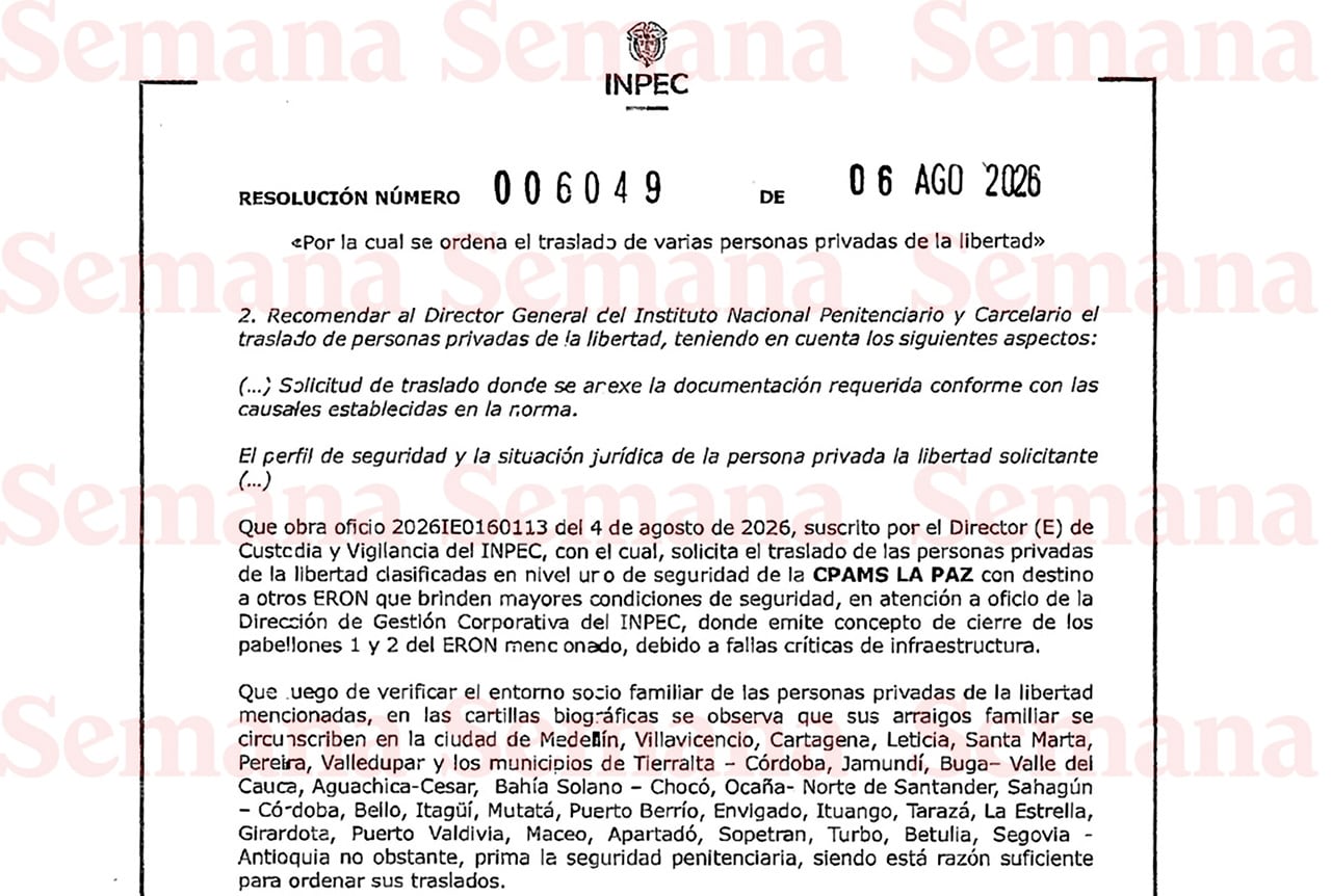 Documentación oficial conocida por SEMANA