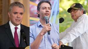 Iván Duque, Daniel Quintero y Gustavo Petro.
