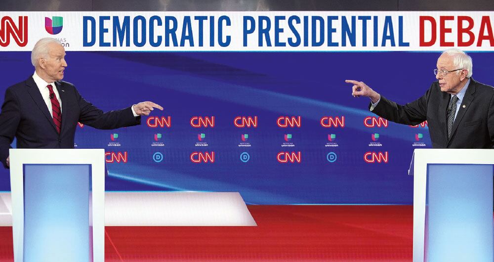 Biden apenas superó a sus rivales, como Bernie Sanders, en los debates previos a la nominación demócrata.