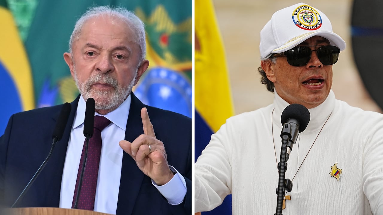 Presidente de Brasil y presidente de Colombia.