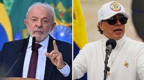 Presidente de Brasil y presidente de Colombia.