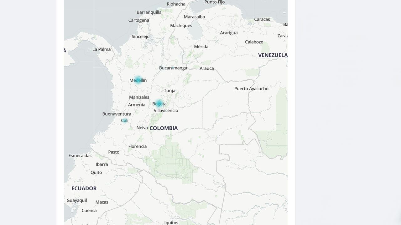 Downdetector detectó fallas en el servicio de Gmail en varias cuidades de Colombia.