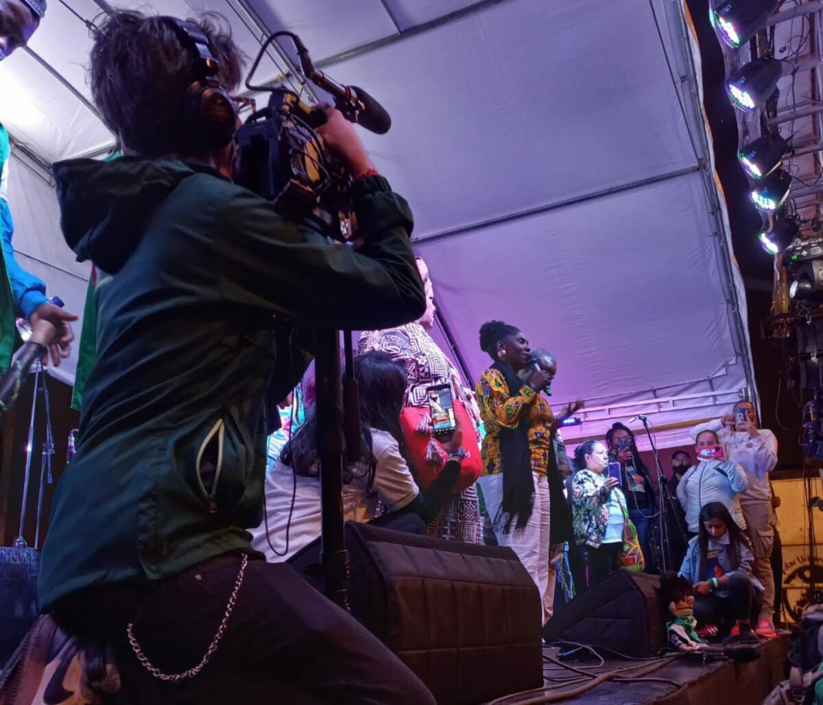 Francia Márquez en las grabaciones de su documental.