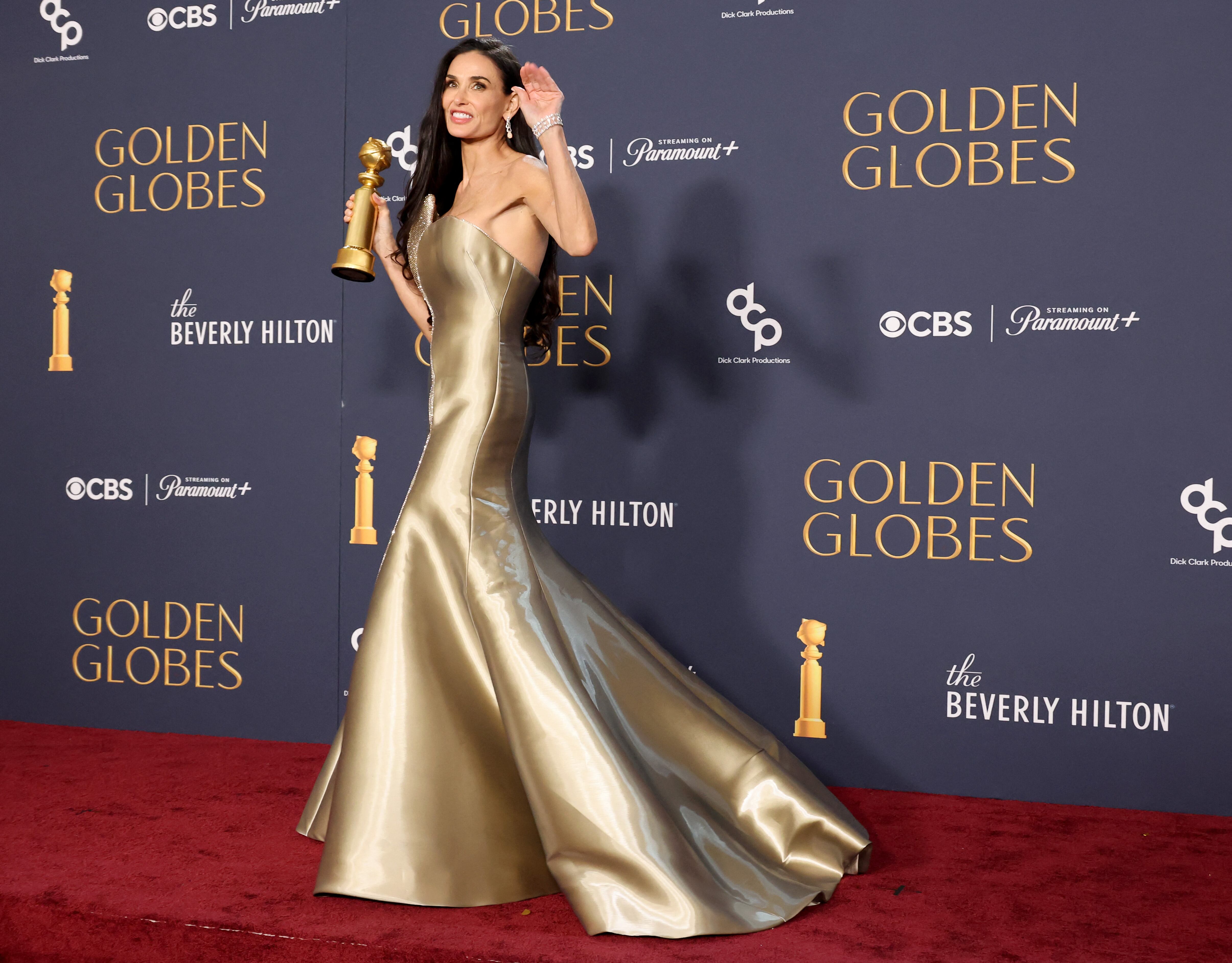 Demi Moore se consagró como la Mejor Actriz en un Musical o Comedia en la 82ª edición de los Globos de Oro.