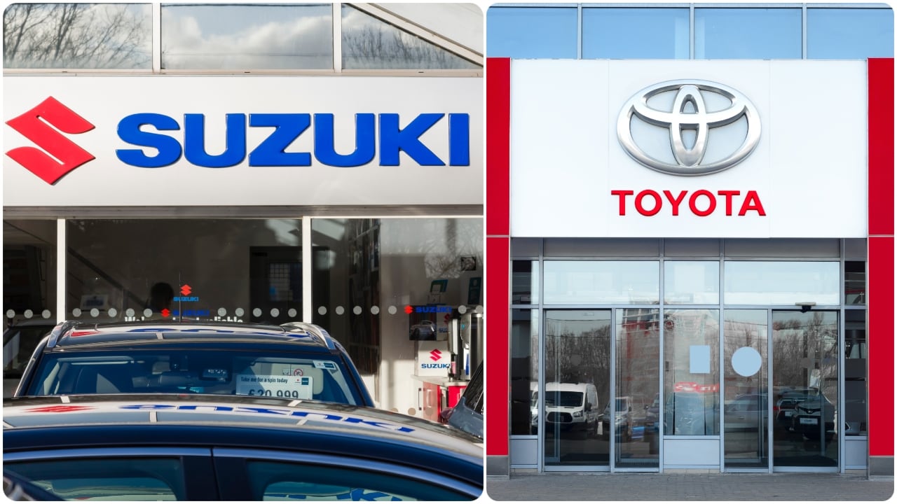 Logos de Suzuki y Toyota.