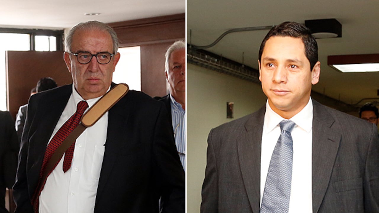 Luis Fernando Restrepo (izq.) y Álvaro de Jesús Tirado Quintero. ambos son investigados por el escándalo de la comisionista.