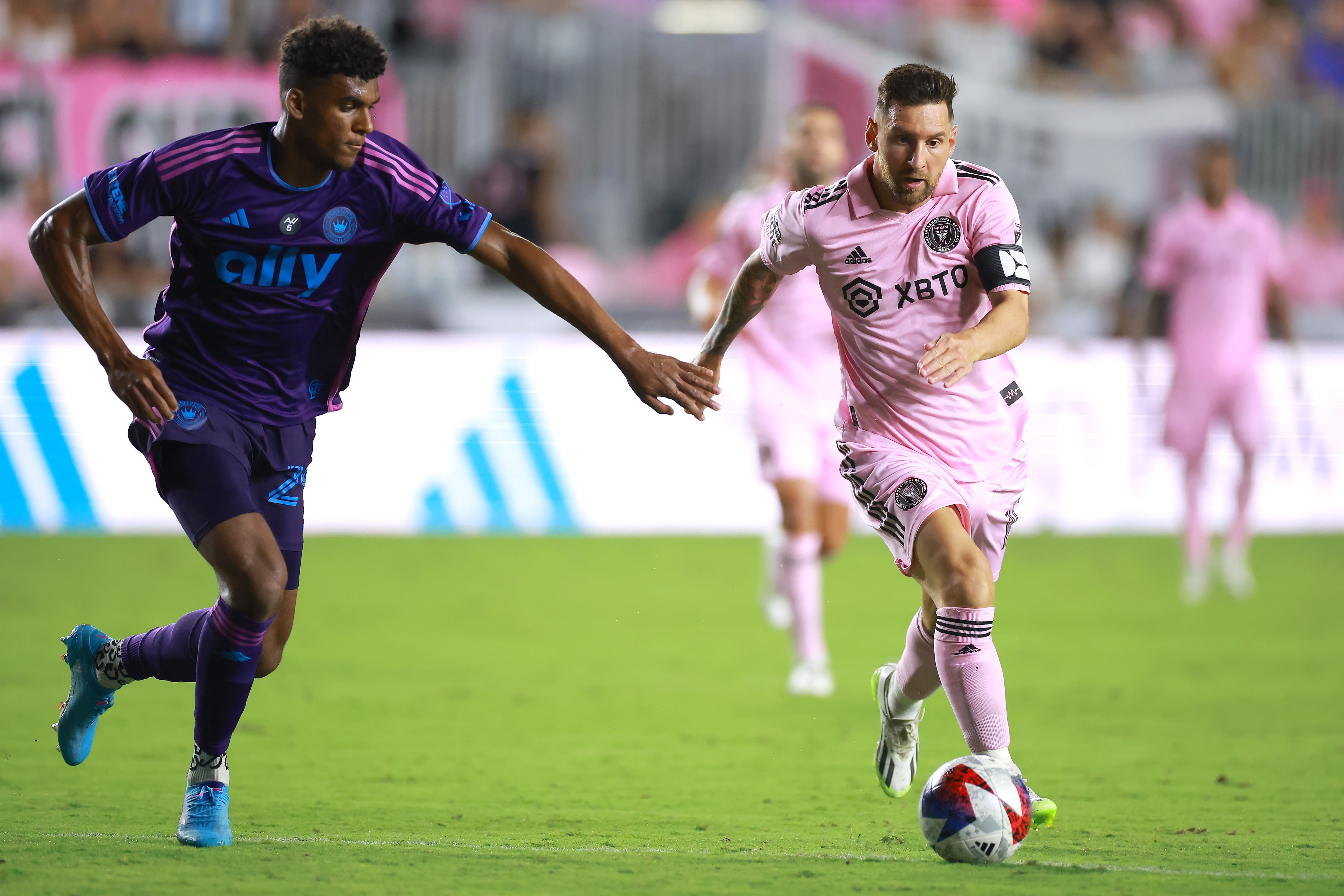 Lionel Messi en el duelo con Inter de Miami por la Leagues Cup.