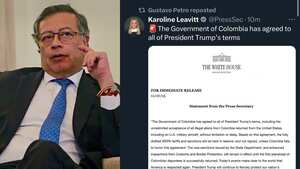 Gustavo Petro borró el retuit al comunicado de la Casa Blanca.