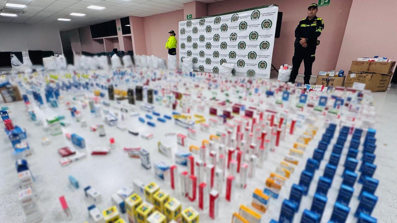 Medicamentos decomisados.