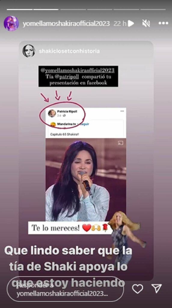 Tía de Shakira reaccionó a imitadora.