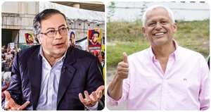 Gustavo Petro y el expresidente del Senado, Hernán Andrade.