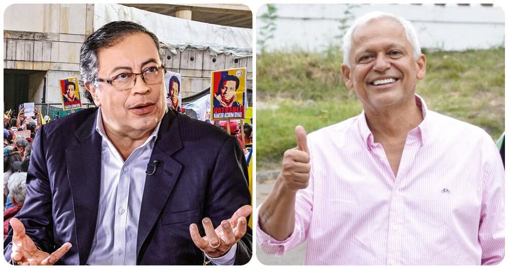 Gustavo Petro y el expresidente del Senado, Hernán Andrade.