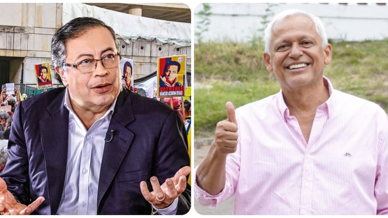 Gustavo Petro y el expresidente del Senado, Hernán Andrade.