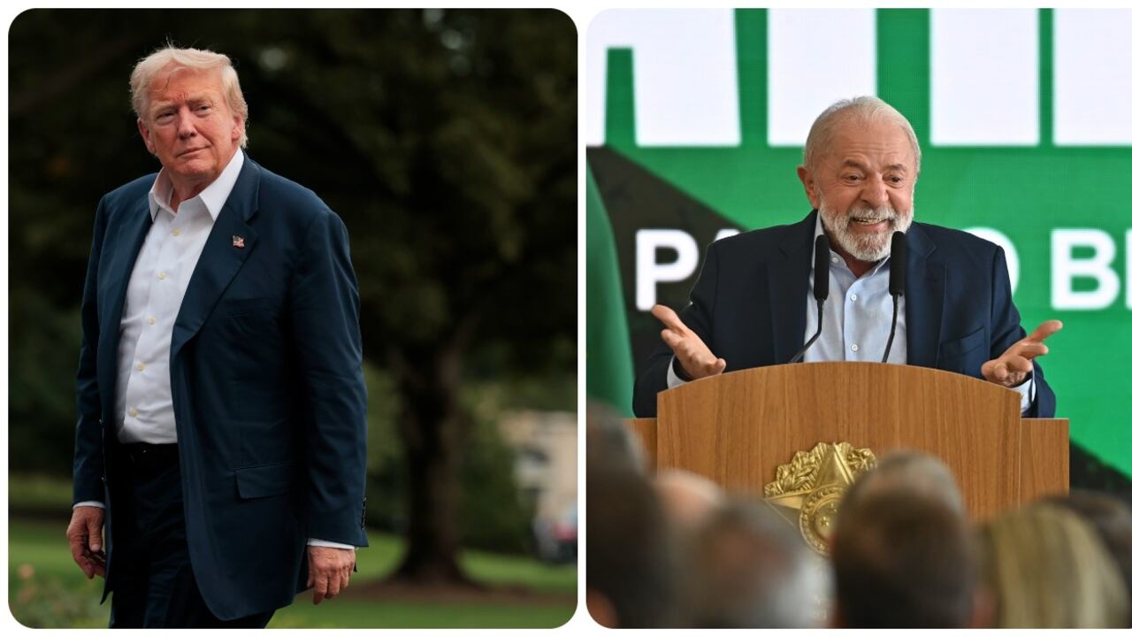 Donald Trump, presidente de EE. UU., y Luiz Inácio Lula da Silva, presidente de Brasil