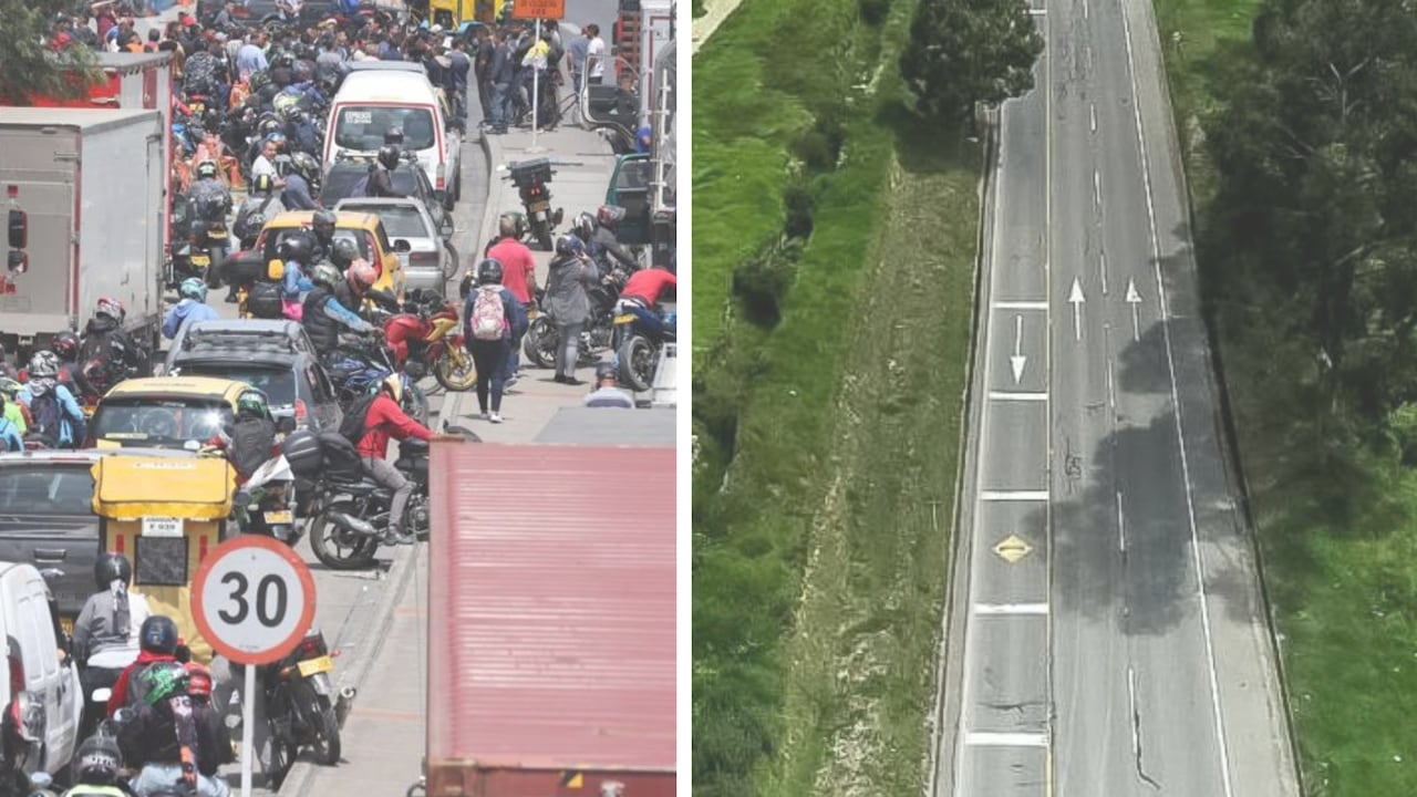 Trancones a la entrada y salida de Bogotá.