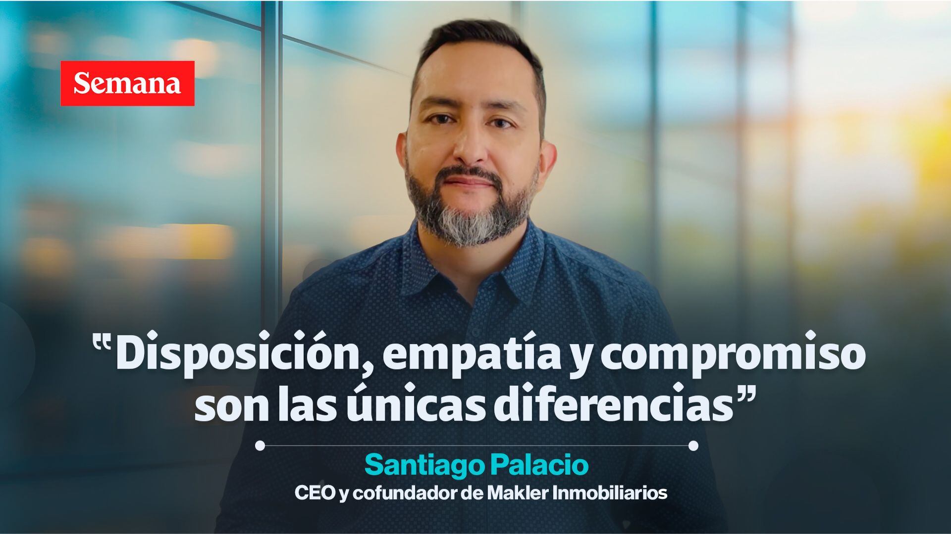 Santiago Palacio, cofundador y CEO de Makler Inmobiliarios