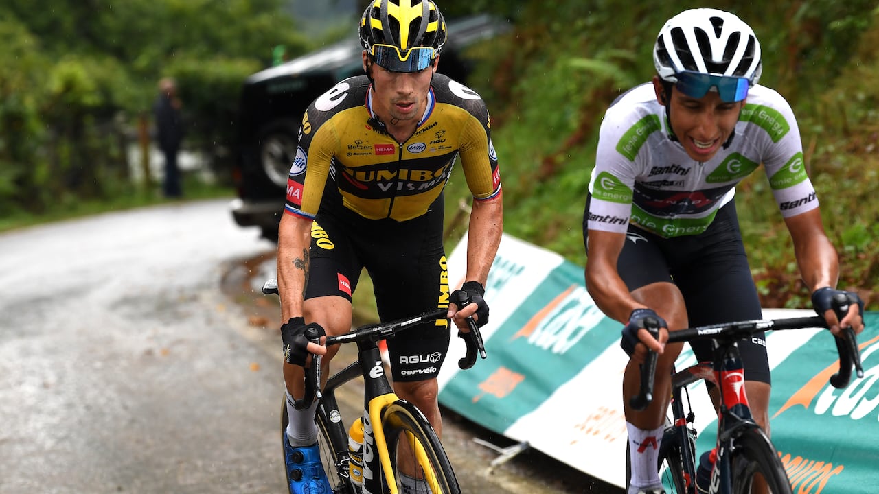 Primoz Roglic y Egan Bernal.
