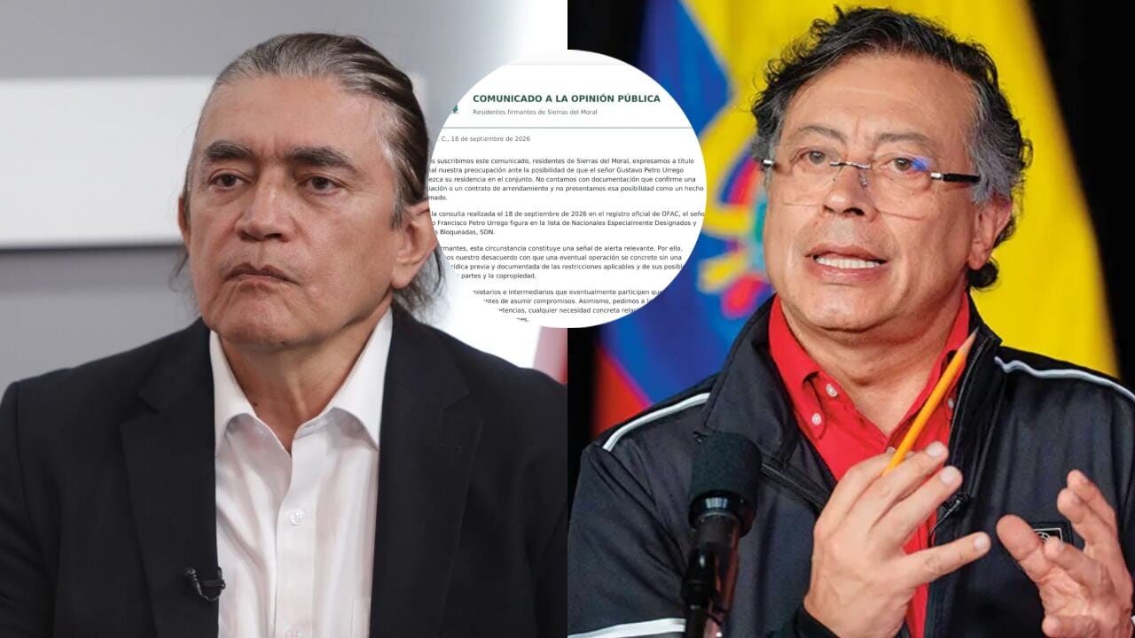 Gustavo Bolívar y el expresidente Gustavo Petro.