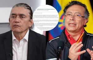 Gustavo Bolívar y el expresidente Gustavo Petro.