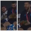 Lionel Messi recibe una Tortuga Ninja con quien comparam a Mbappé