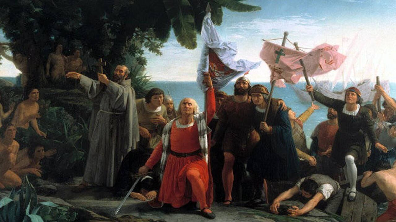 'Desembarco de Colón' (1862) de Dióscoro Puebla.