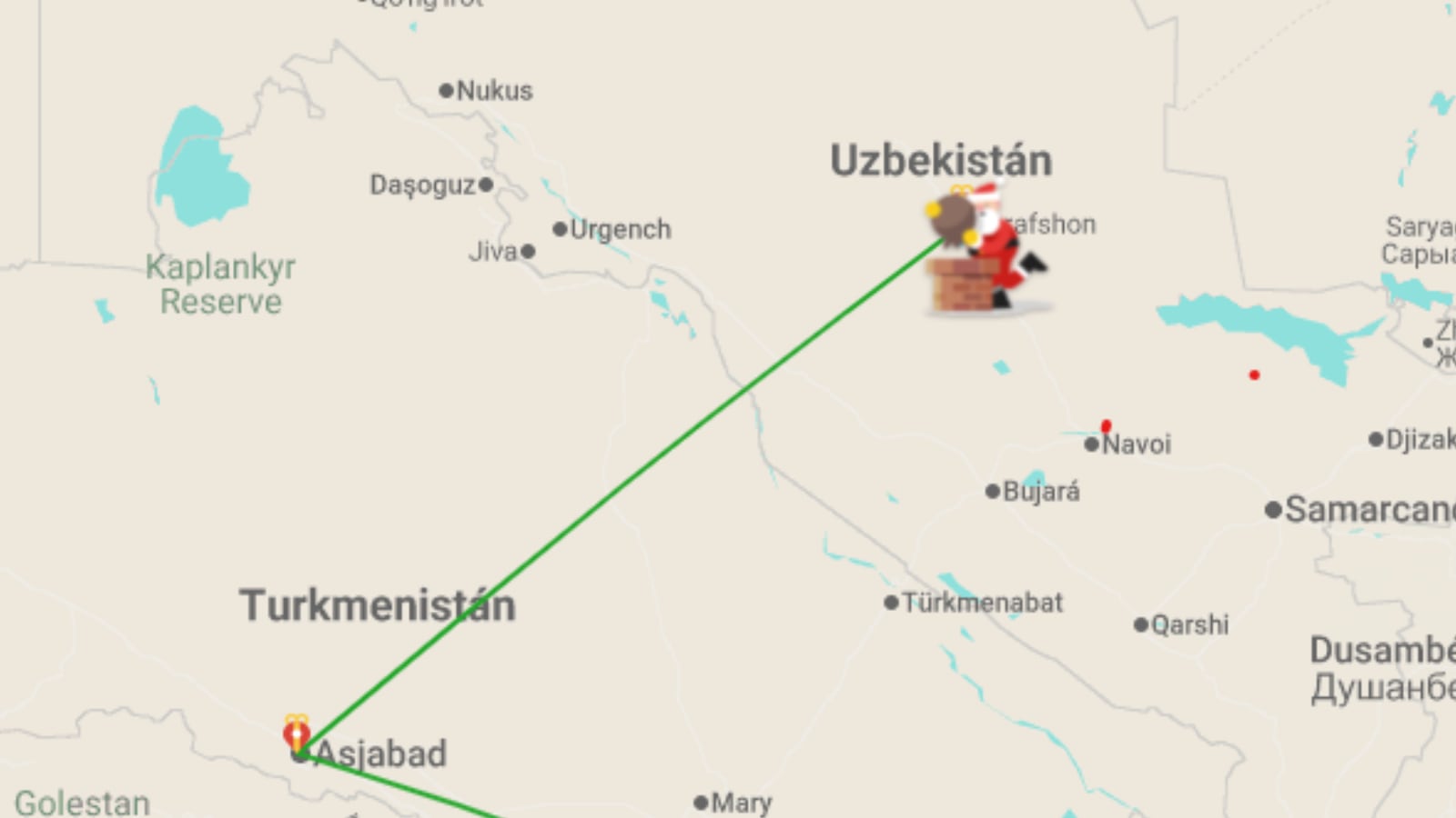 Papá Noel sigue su mágica travesía por el mundo