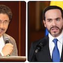 El senador de la oposición Iván Cepeda y el presidente de la República, Abelardo De La Espriella.