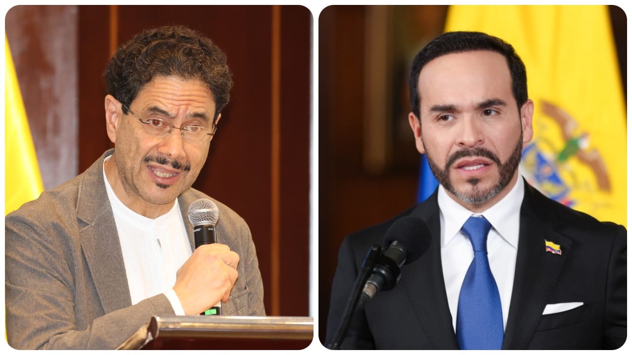 El senador de la oposición Iván Cepeda y el presidente de la República, Abelardo De La Espriella.