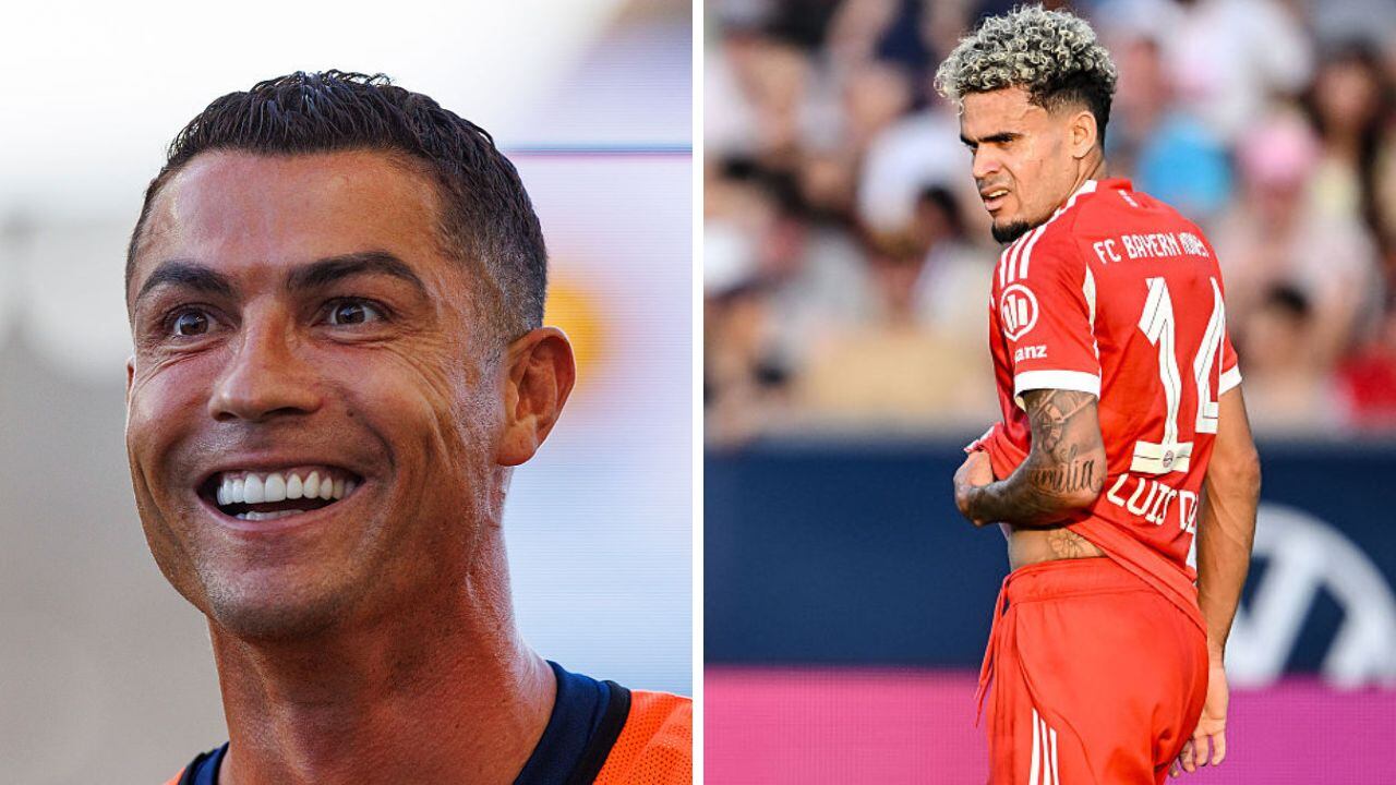 Cristiano Ronaldo, del Al Nassr, y Luis Díaz, del Bayern.