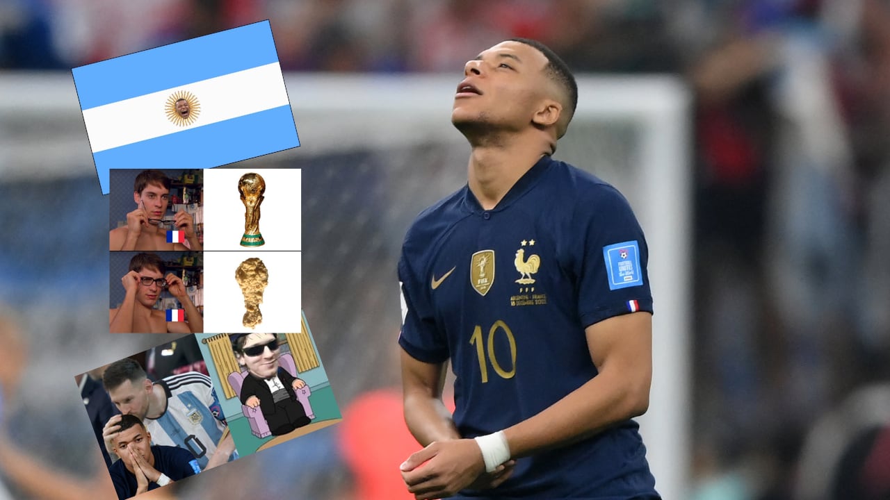 Mbappé fue uno de los que más sufrió con los memes de la final en Qatar 2022.