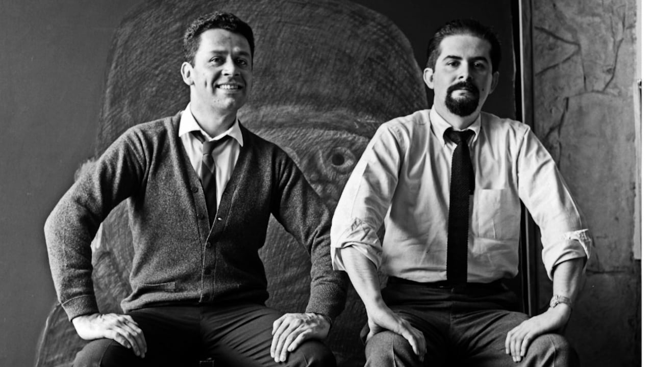 Hernán Díaz. Fernando Botero y Hernán Díaz (ca. 1960). Archivo fotográfico de Hernán Díaz, Biblioteca Luis Ángel Arango.