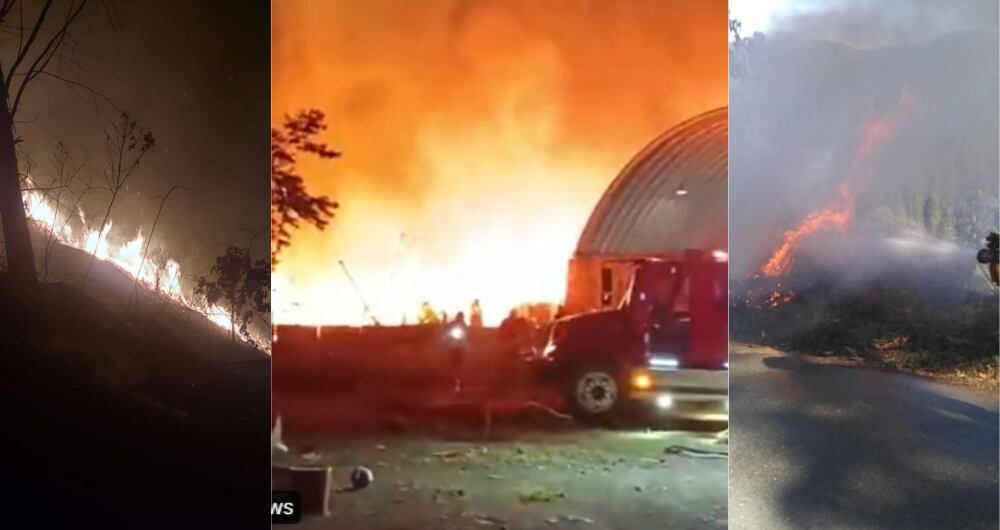 Incendios de las últimas horas en Antioquia.