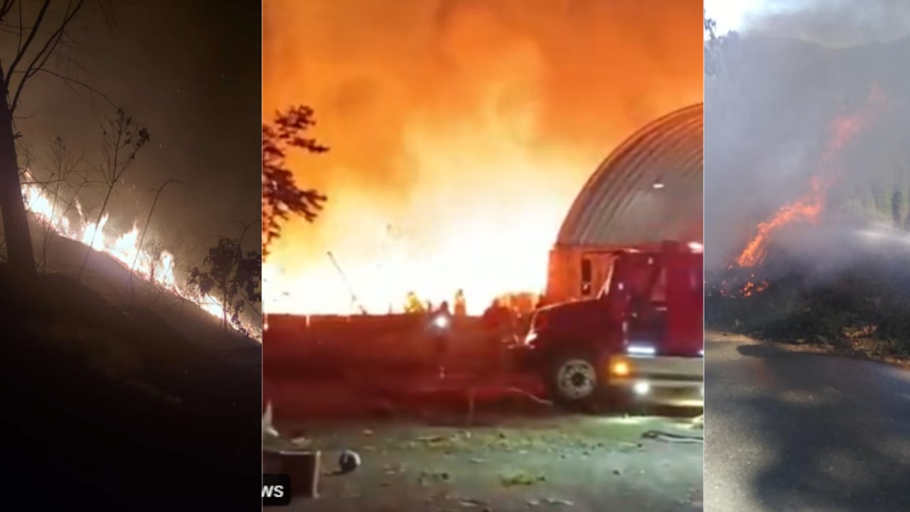 Incendios de las últimas horas en Antioquia.