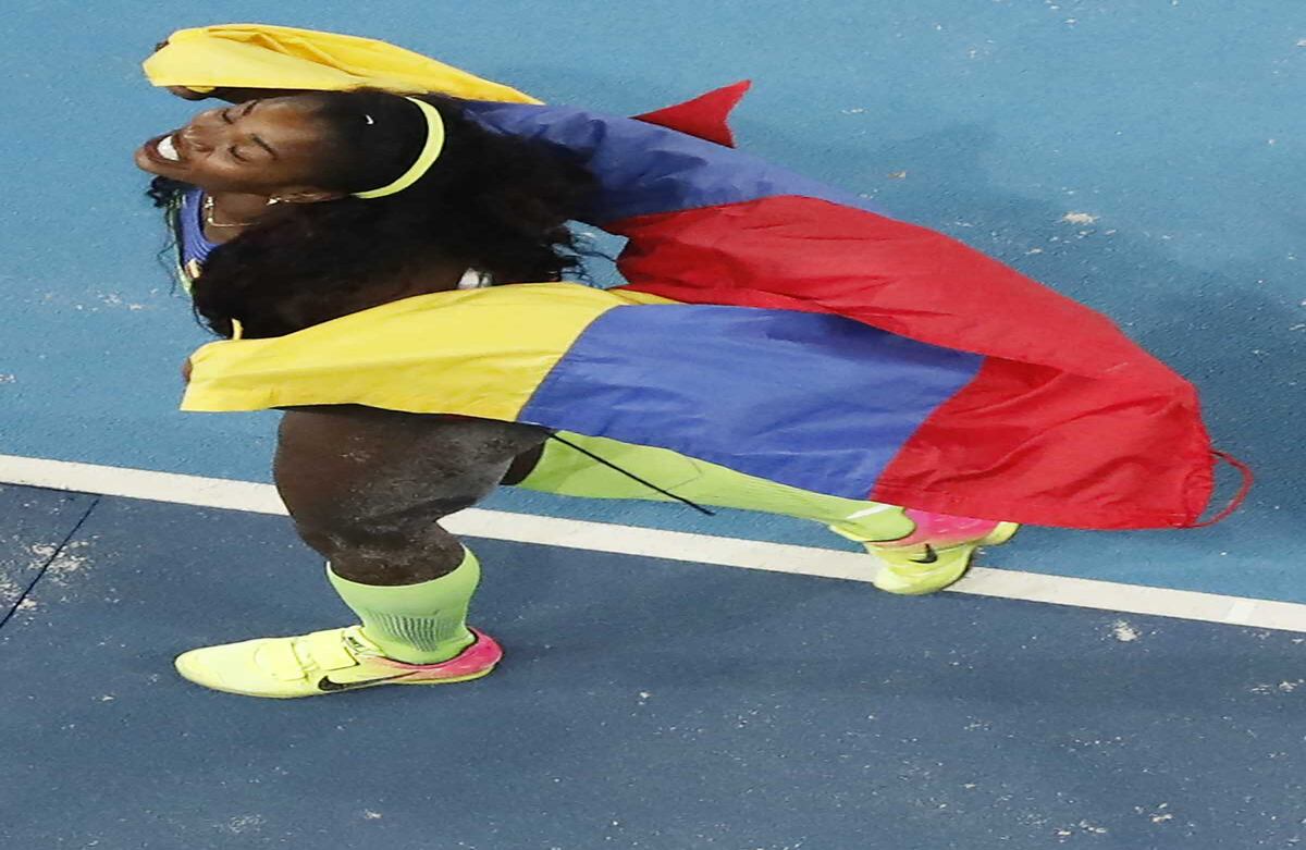 La sensación de gloria recorrió a Ibargüen. AP/Morry Gash