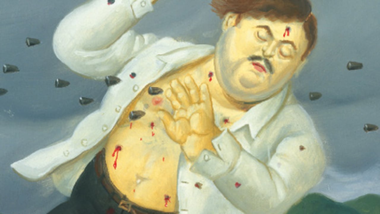 El cuadro del pintor Fernando Botero inspirado en el momento de la muerte de Pablo Escobar, en diciembre de 1993.