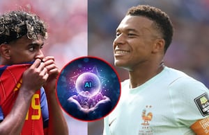 Lamine Yamal y Kylian Mbappé