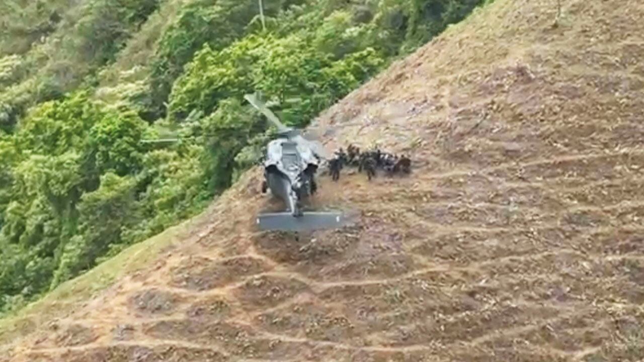 Captura de pantalla del vídeo del rescate ejecutado por el Gaula de la Policía.