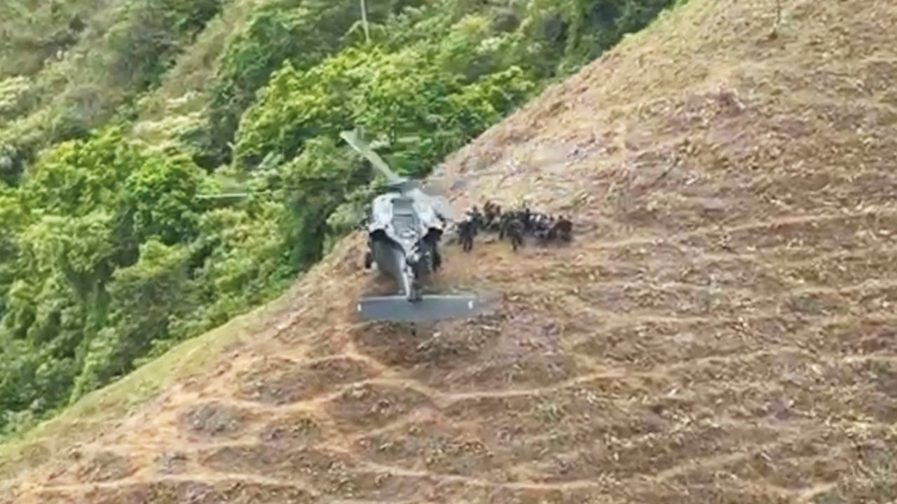 Captura de pantalla del vídeo del rescate ejecutado por el Gaula de la Policía.