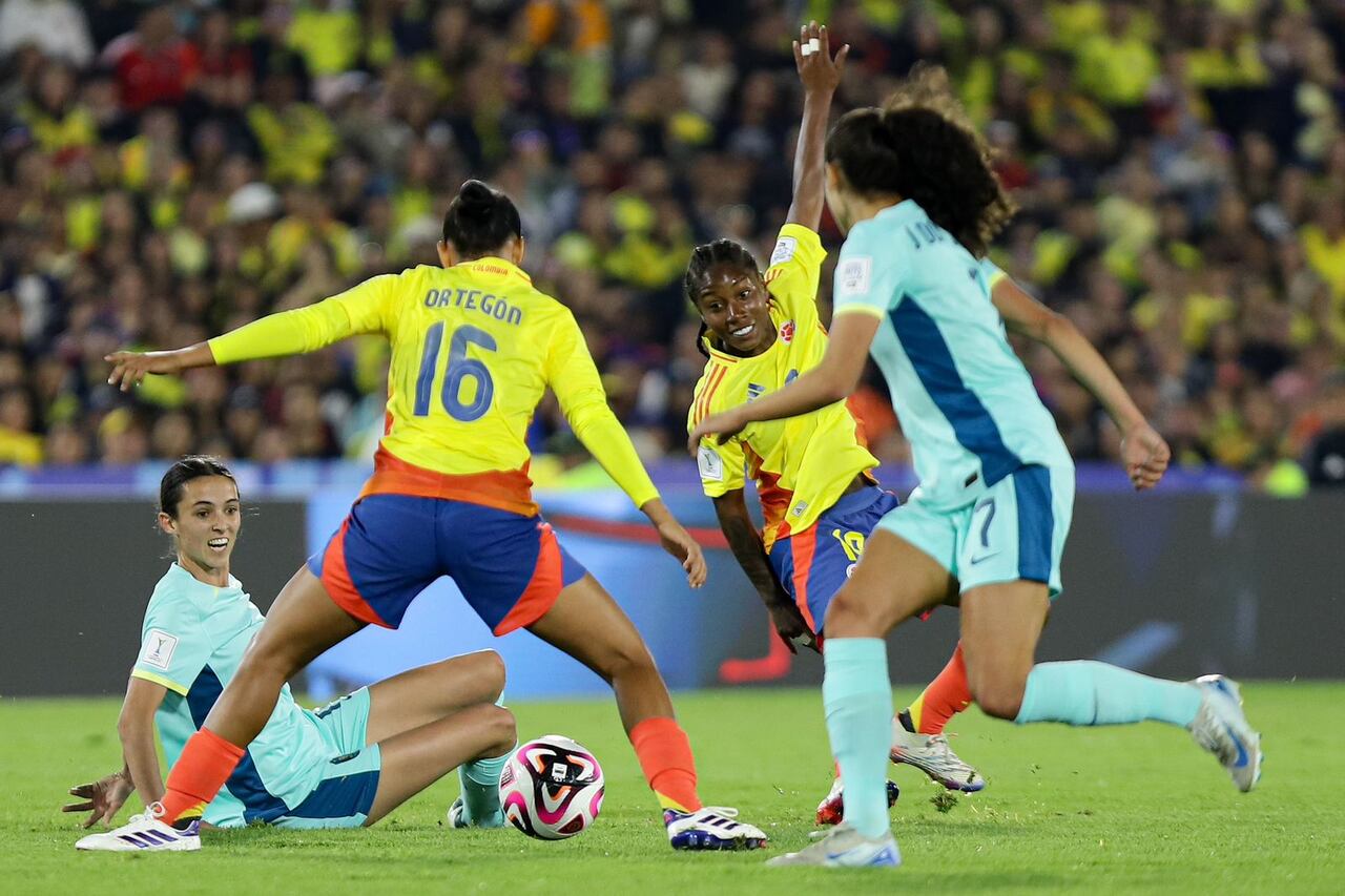 Bogotá. Agosto 31 de 2024. Colombia enfrenta a Australia, por la fecha 01 del Mundial femenino Sub 20 2024, en el estadio Nemesio Camacho El Campín. (Colprensa - Lina Gasca)