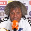 Alberto Gamero, DT de Millonarios, en la rueda de prensa antes de la final ante Atlético Nacional