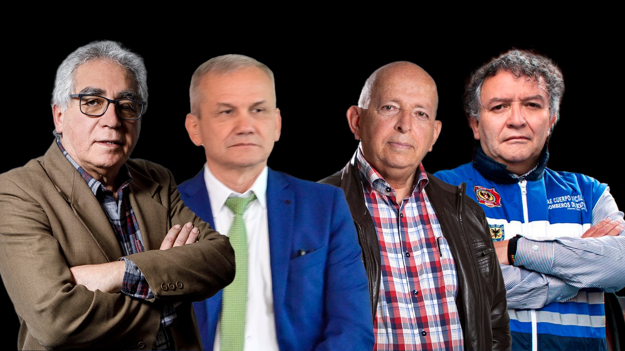 Augusto Rodríguez, Carlos Ramón González, Otty Patiño y Jorge Lemus