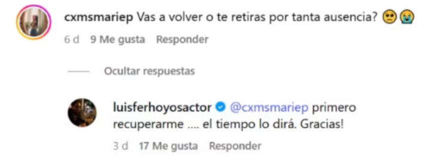 Luis Fernando Hoyos dejó pista de si volverá a MasterChef Celebrity o no.