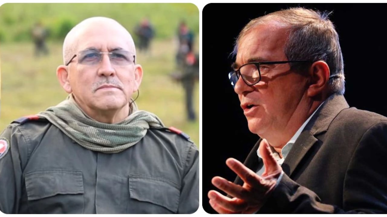 Antonio García, jefe del ELN, y Rodrigo Londoño, quien fue conocido como Timochenko en las extintas Farc-EP.
