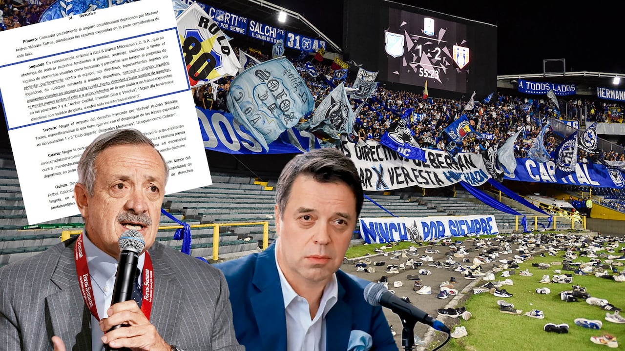 La protesta de los hinchas de Millonarios contra sus dirigentes. Trataron de censurarlos, pero una tutela amparó el derecho a la libre expresión en el Campín