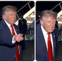 Donald Trump responde preguntas antes de subir al avión presidencial