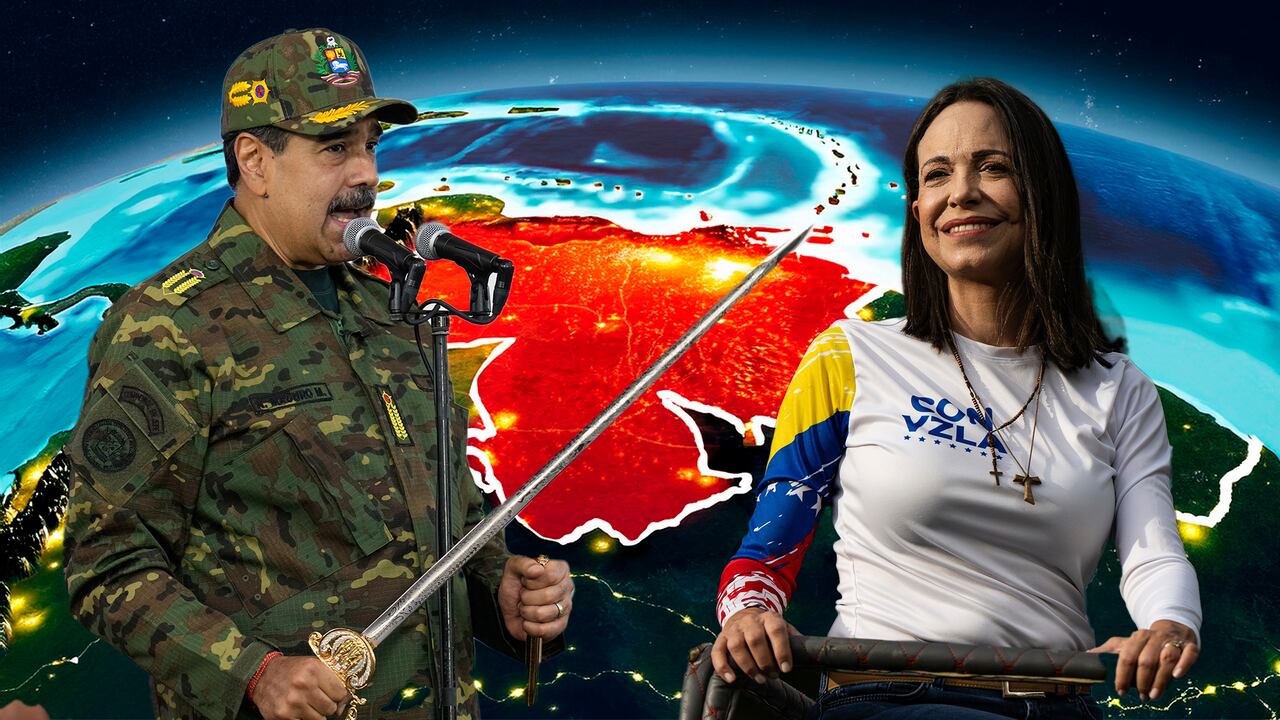 Nicolás Maduro, María Corina Machado. Venezuela.