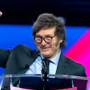 El presidente de Argentina, Javier Milei, habla durante la Conferencia de Acción Política Conservadora, CPAC 2024, en National Harbor, en Oxon Hill, Maryland, el sábado 24 de febrero de 2024.